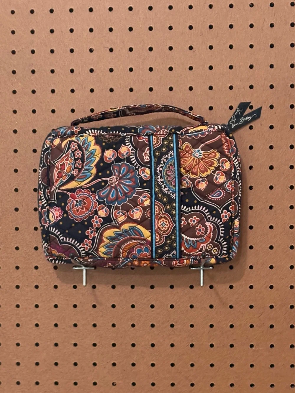 Vera Bradley Kensington Brown Paisley Bible or Book Cover Zipper Pocket